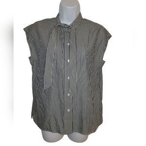 Brooks Brothers Striped Button Down Blouse